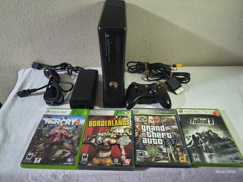 Xbox 360 slim 4gb juegos - 360,